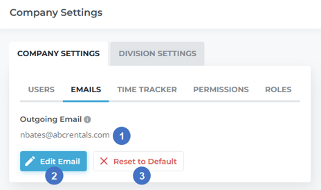 Company Settings - Emails 2 NUMBERED