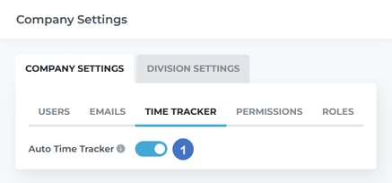 Company Settings - Time Tracker NUMBERED