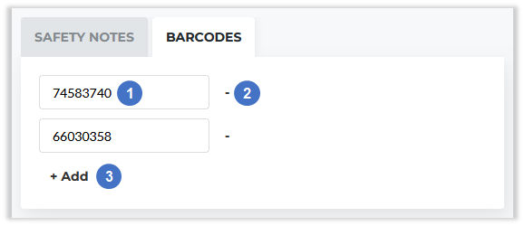 Create Part - Barcodes NUMBERED