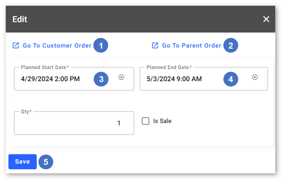 Edit Timeline Item SIMPLE NUMBERED