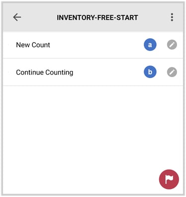 Inventory Free Scan - New Count or Continue Counting NUMBERED