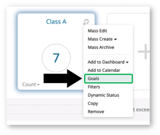 Class Dropdown - Goals MARKUP