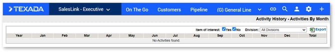 My Activity History (Executive) SHADOW