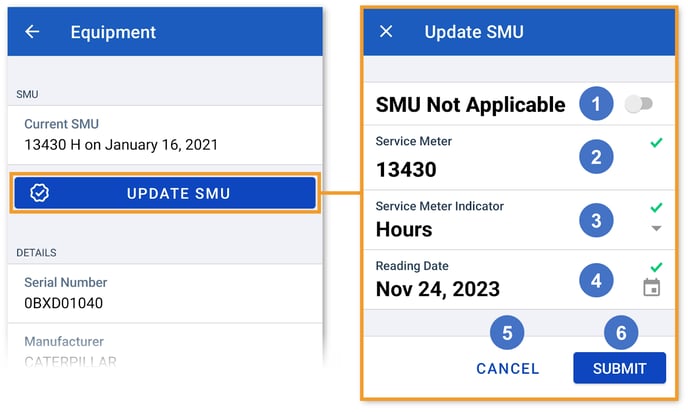Smu Buttons Equipment Information