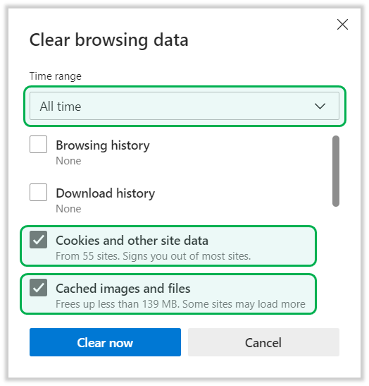 Clear your Browser Cache