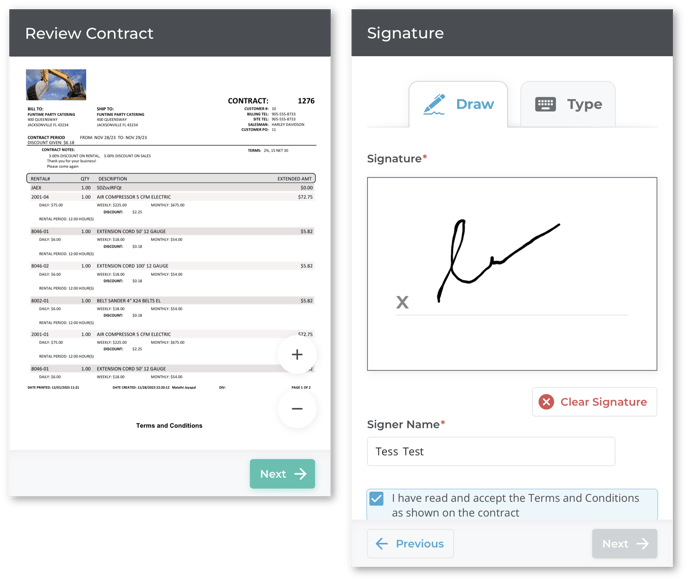 Review Contract + Signature SHADOW