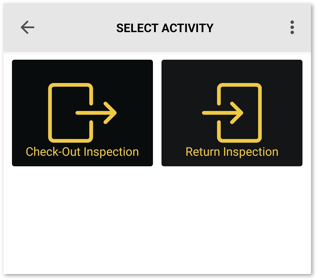 Select Activity - Check-Out Inspection and Return Inspection SHADOW