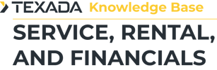 Texada Knowledge Base - Service, Rental, and Financials-1