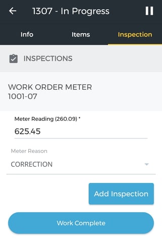 Work Orders - Inspection Short